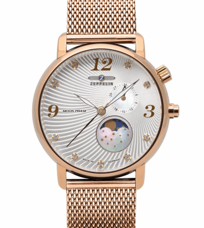 Zeppelin LUNA Crystals Rose Gold Bracelet 7639M-4