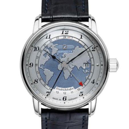 Zeppelin Men´s Wristwatch Automatic GMT Friedrichshafen Blue 8596-3