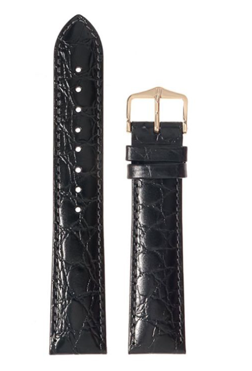 Hirsch Crocograin-Black 14mm