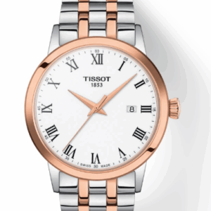 Tissot Classic Dream White Roman Dial Two Tone Bracelet T1294102201300