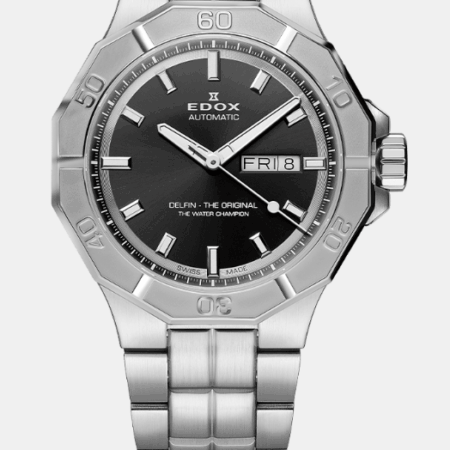 EDOX Delfin Day Date Automatic  Black |88008-3M-NIN
