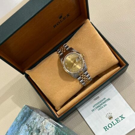Rolex Datejust 36mm Champagne Diamonds Dial |16233