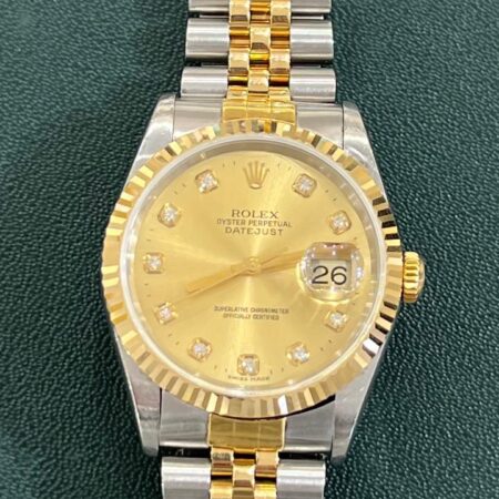 Rolex Datejust 36mm Champagne Diamonds Dial |16233
