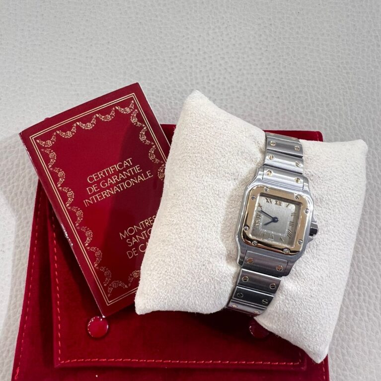 Cartier Santos Gold Steel  Bronze Gold Dial|1567