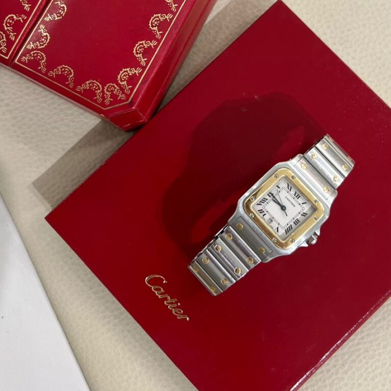 Cartier Santos Galbee Gold Steel |W20011C401