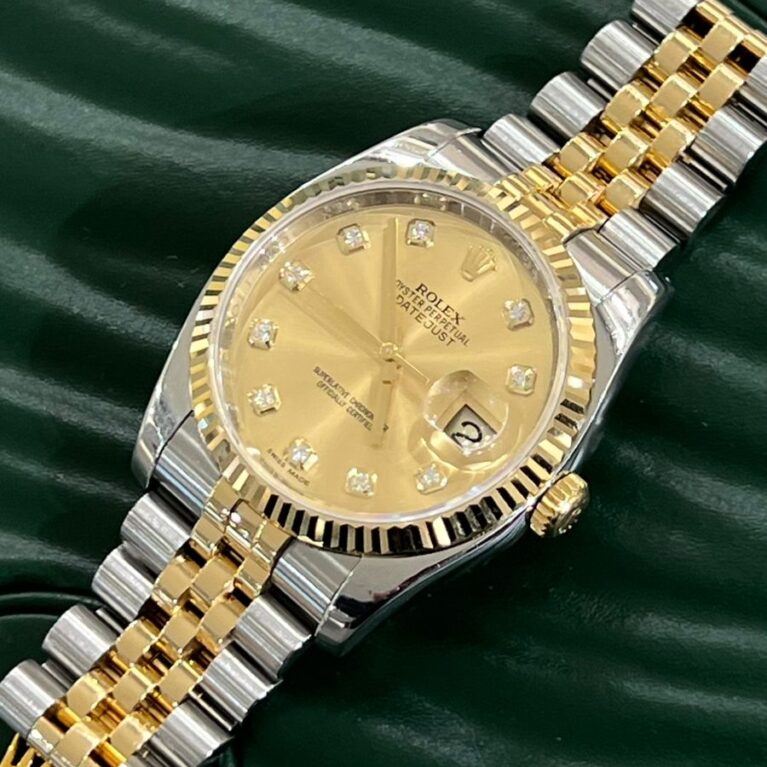 Rolex Datejust 36mm Champagne Diamonds Dial |116233G