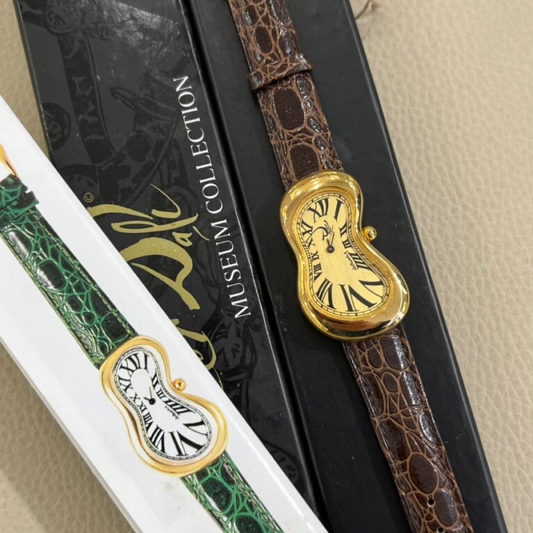 Softwatch Dali Yellow Gold Roman Gold Dial