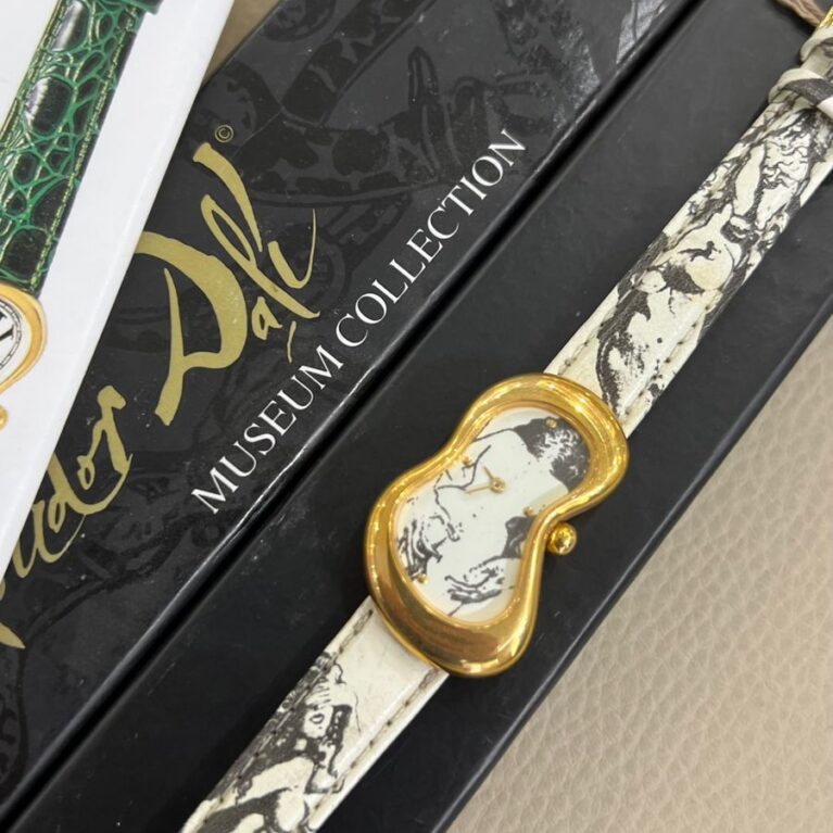 Softwatch Dali Yellow Gold Painting White Dial