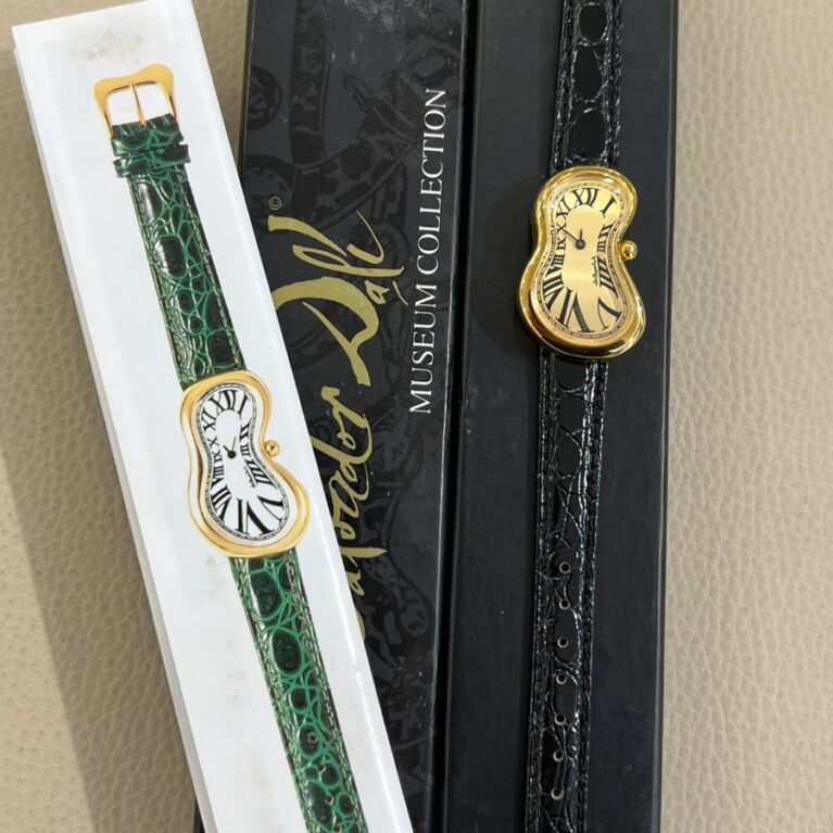 Softwatch Dali Yellow Gold Roman Gold Dial