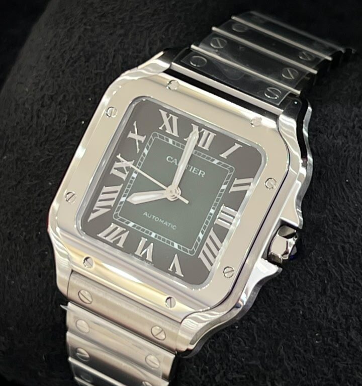 Cartier Santos Steel Green Dial | WSSA0061