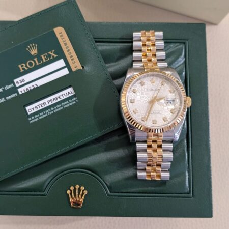 Rolex Datejust 36mm White Computer Diamonds Dial |116233