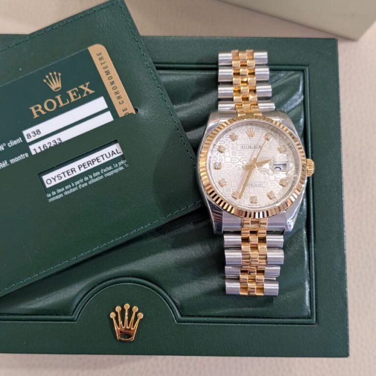Rolex Datejust 36mm White Computer Diamonds Dial |116233