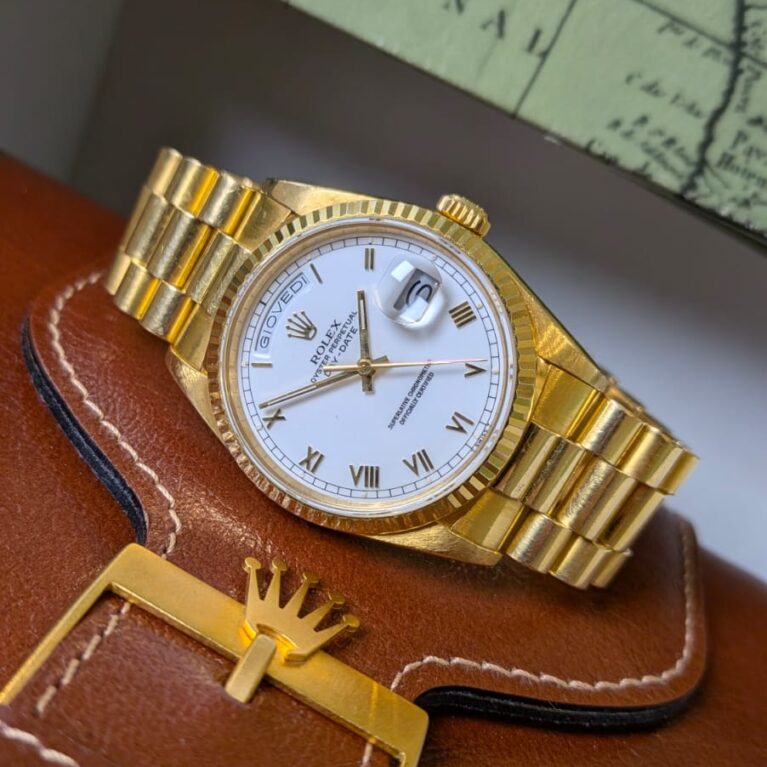 Rolex Day Date 36mm White Roman Dial |18238