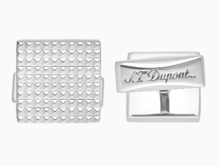 Dupont Cufflink Diamond head silver