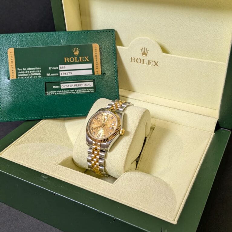 Rolex Datejust 31mm Champagne Computer Diamonds Dial|178273