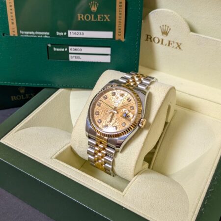 Rolex Datejust 36mm Champagne Computer Diamonds Dial |116233G