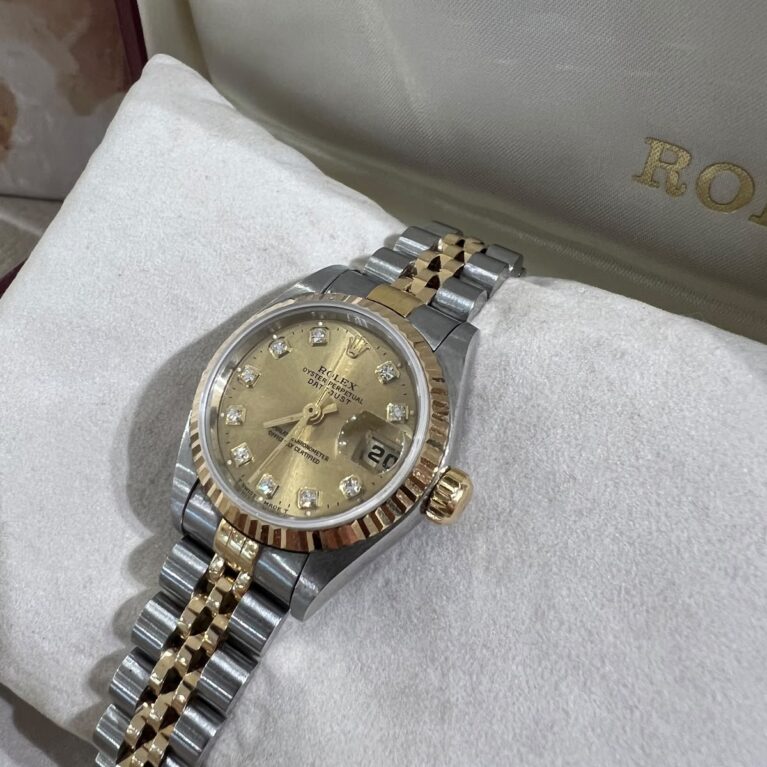 Rolex Lady Datejust 26mm Champagne Diamonds Dial |69173G