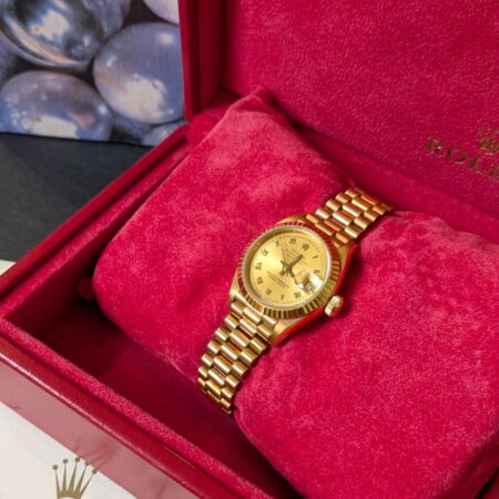 Rolex Lady Datejust Gold 26mm Gold Roman Dial |69178