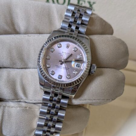Rolex Lady Datejust 26mm Steel Pink Diamond Dial | 179174