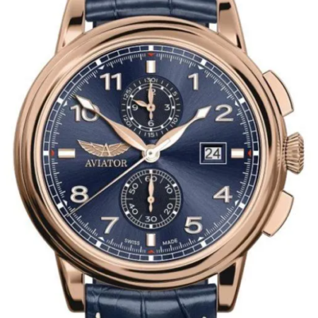 AVIATOR Men Chronograph  Blue Dial |V.2.45.2.408.4