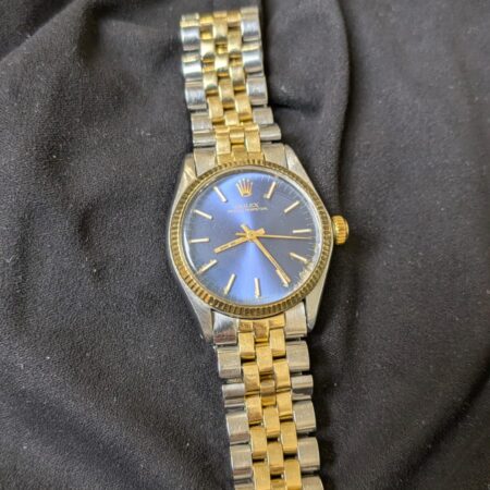 Rolex Oyster Perpetual 31mm Blue Dial Gold Steel|6751