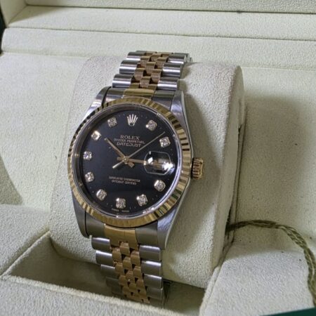 Rolex Datejust 36mm Black Diamond Dial | 16233