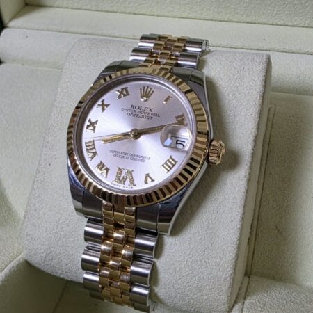Rolex Datejust 31mm Silver Roman Diamond Dial | 178273