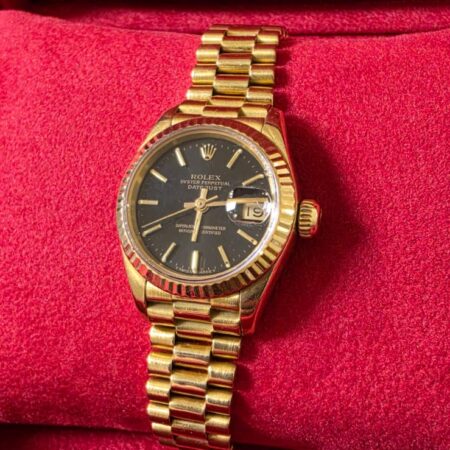 Rolex Lady Datejust 26mm Gold Black Dial |69178